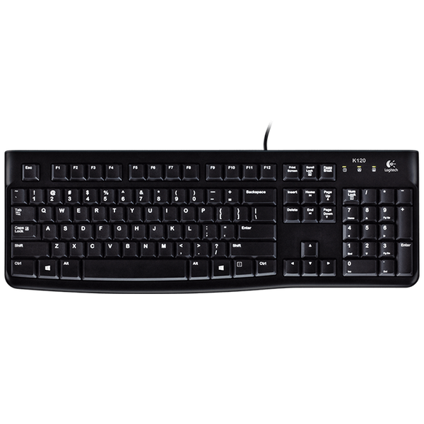 Logitech Keyboard K120 for Business клавиатура Офис USB QWERTY Руски Черен