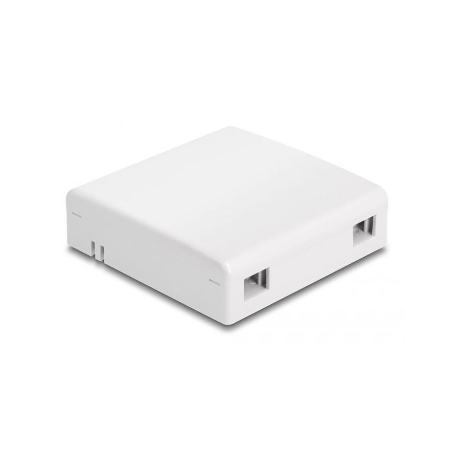 Delock Fehér száloptikai csatlakozódoboz falra szereléshez 2 db SC Simplex vagy LC Duplex-hez (87897) (87897)