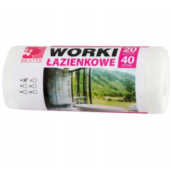 BRATEK Szemeteszsák 20 l, 40 db (5906731291555)