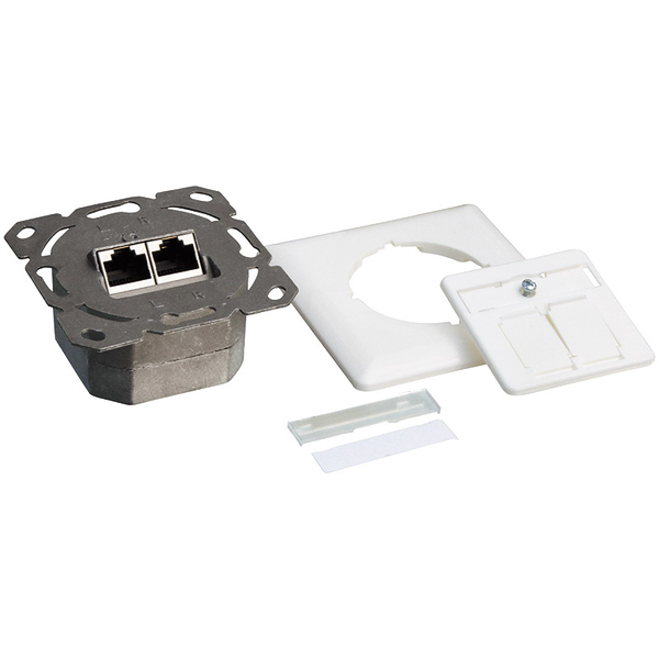 Inbouwdoos 2xRJ45 Cat6 LogiLink Signal Wit