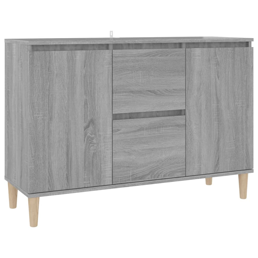 szürke sonoma színű szerelt fa tálalószekrény 103,5x35x70 cm (815163)