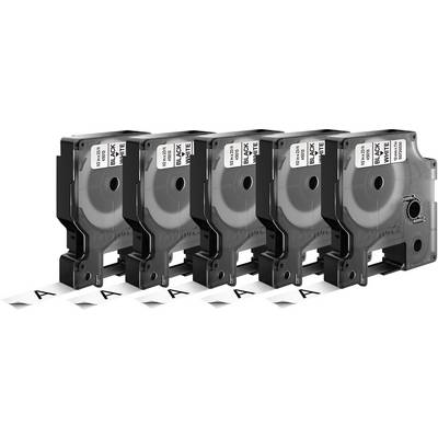 Feliratozó szalag 5 részes készlet DYMO 45013 (x5) Szalagszín: Fehér Szövegszín: Fekete 12 mm 7 m (2050002412101)