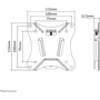 Neomounts NM-W25 76,2 см (30") Черен