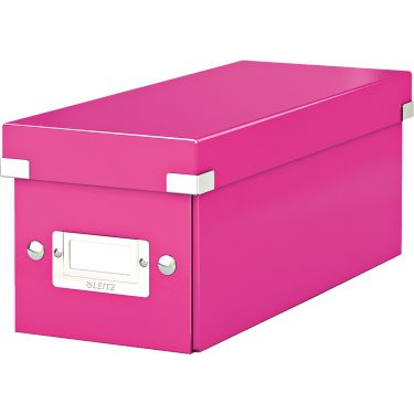 Leitz 60410023 caja para almacenaje de discos ópticos 160 discos Rosa Cartón, Cartón duro