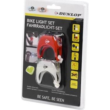 Sada silikonových LED SVĚTEL na KOLO přední + zadní DUNLOP