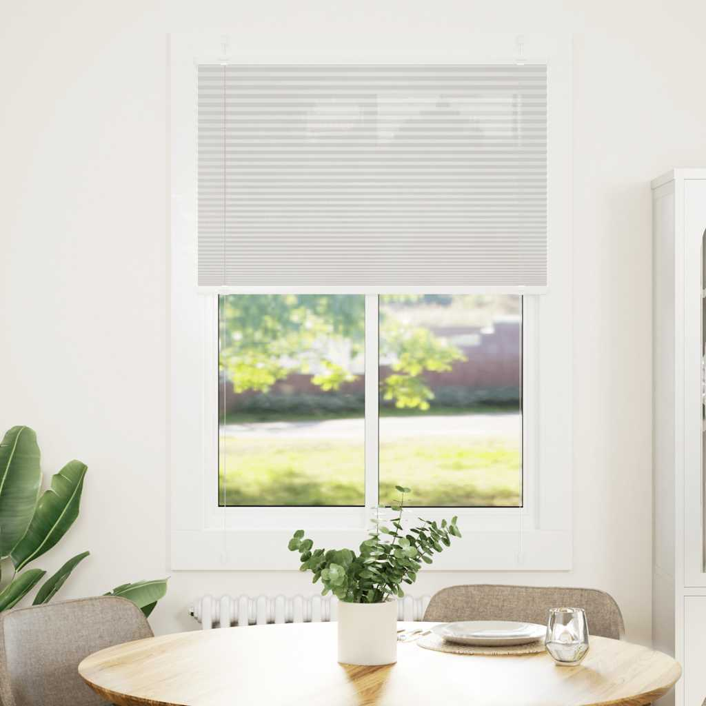 pliszírozott redőny világosszürke 85x100 cm szövetszélesség (4015327)