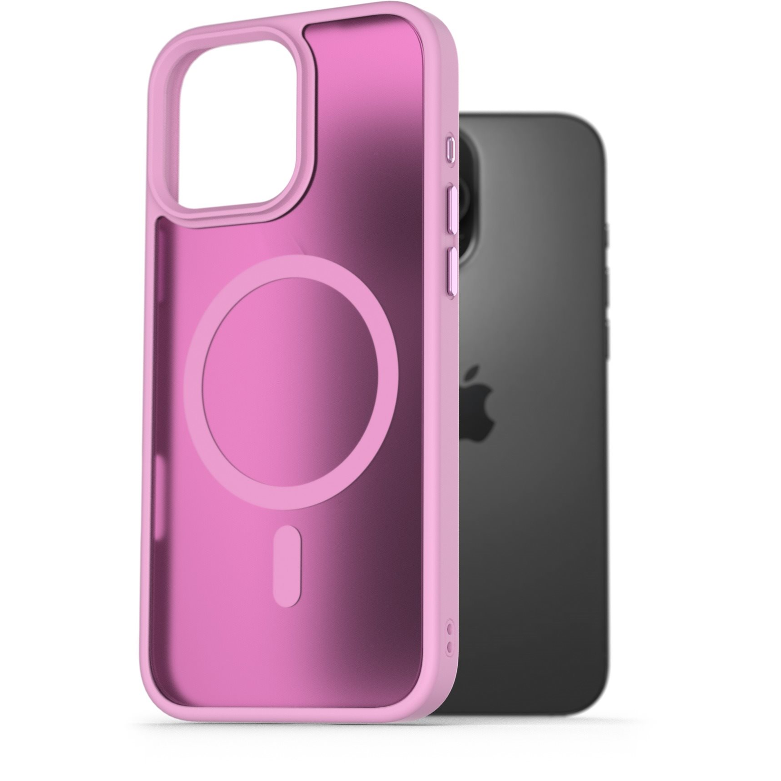 AlzaGuard Matte Case Compatible with Magsafe iPhone 16 Pro Max rózsaszín tok (AGD-PCMM76P)