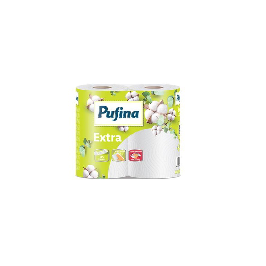 Pehart Tec Grup S.A. Pufina Extra 2 rétegű Háztartási papírtörlő (2 tekercs) (PP20641)