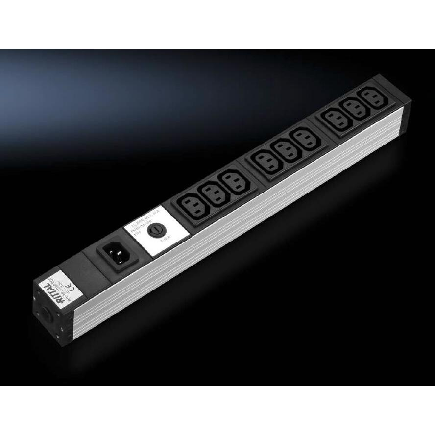 Rittal Steckdosenleiste 48,3cm 9fach Kaltgerätedosen 10A (7240201) (7240201)