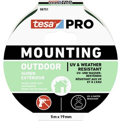 Tesa Mounting PRO Outdoor (66751-00001-00) Rögzítő szalag Átlátszó (H x Sz) 5 m x 19 mm 1 db (66751-00001-00)