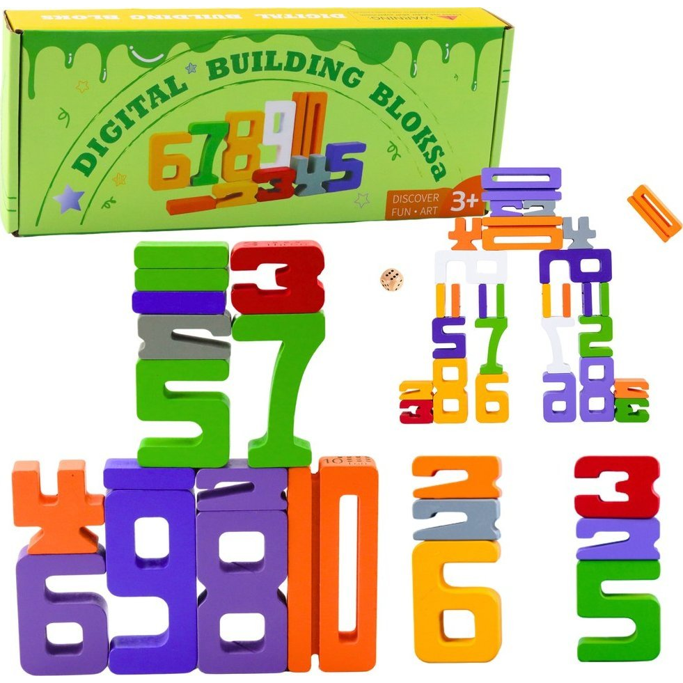 Fából Készült Számok Játszva Tanulni Matematikai Kocka Oktatási Blokkok – 13956 (13956)