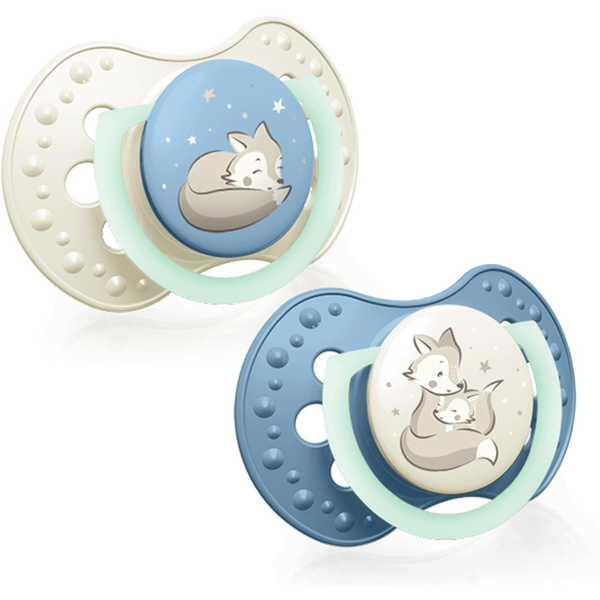 Комплект 2 залъгалки Night & Day, Lovi, Silicone, 6 - 18 месеца, Multicolor