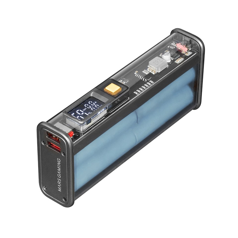 Mars Gaming MPK-20K Powerbank USB-A + Type-C / 20000 mAh 22,5W - Fekete (TACMARS-MPK-20K)