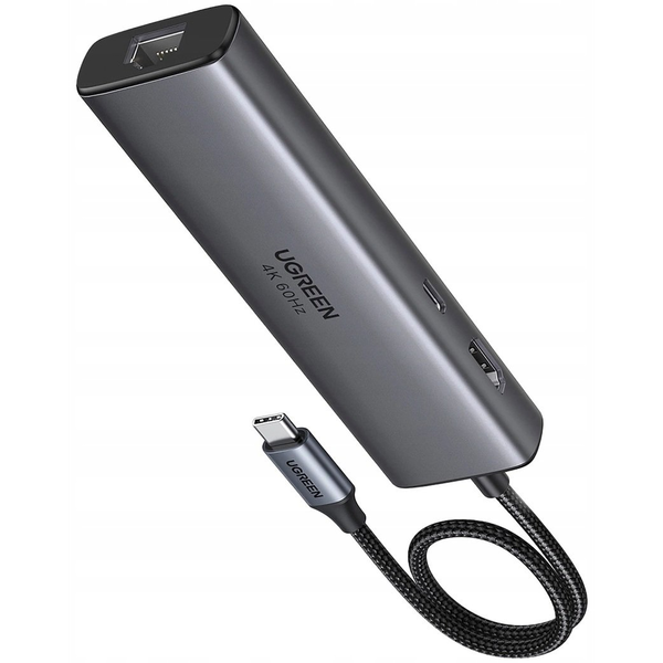 Ugreen REVODOK 6-IN-1 4K@60HZ HDMI ETH DOCK Docking Grå