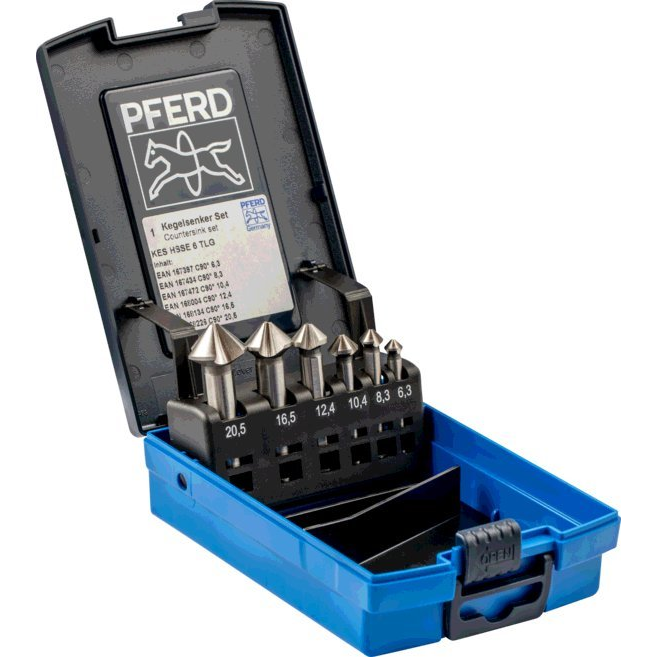 PFERD TOOLS SET KES HSSE DIN 335 C90° 6 25202157 Marófúró készlet HSS 1 db ( )
