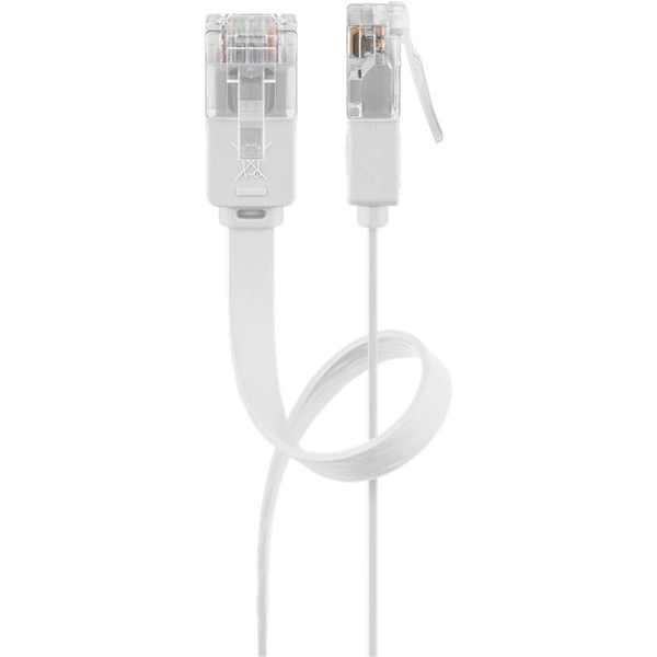 Goobay U/UTP CAT6 Lapos patch kábel 5m - Fehér