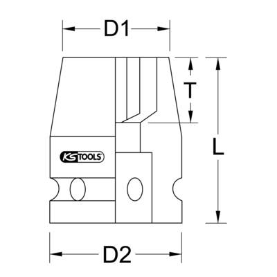 KS Tools 5151328 515.1328 Erő dugókulcs betét 28 mm (515.1328)