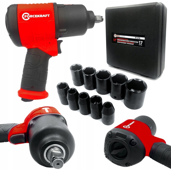 Klucz udarowy Forcekraft Klucz pneumatyczny udarowy TWIN HAMMER 720Nm 1/2"