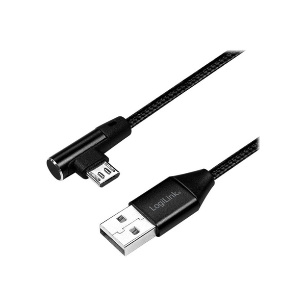 LogiLink MICRO-USB кабел за зареждане, черен, 30 см