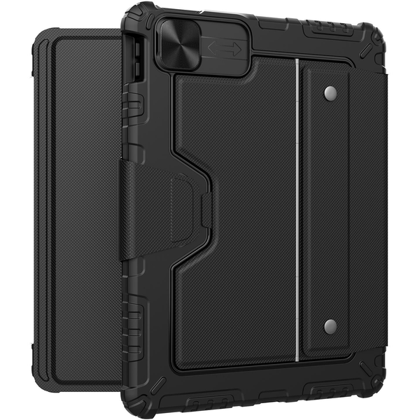 Husa pentru iPad Air 10.9" 2020 / iPad Air 4 / iPad Air 5 / iPad Pro 11 (2020/2021/2022), Bumper Combo, cu tastatura Bluetooth, detasabila si iluminata, Neagra