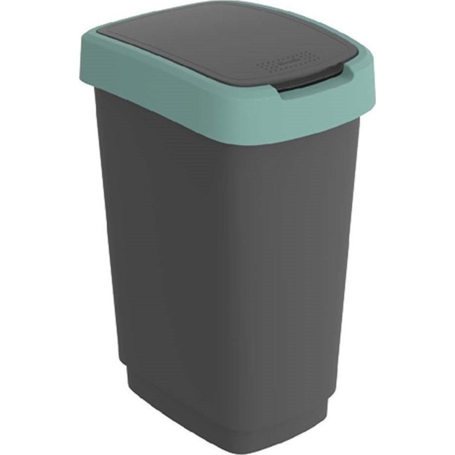 Rotho Twist Green 25 literes Billenőfedeles szemetes - Zöld/Szürke (CEN-80791)