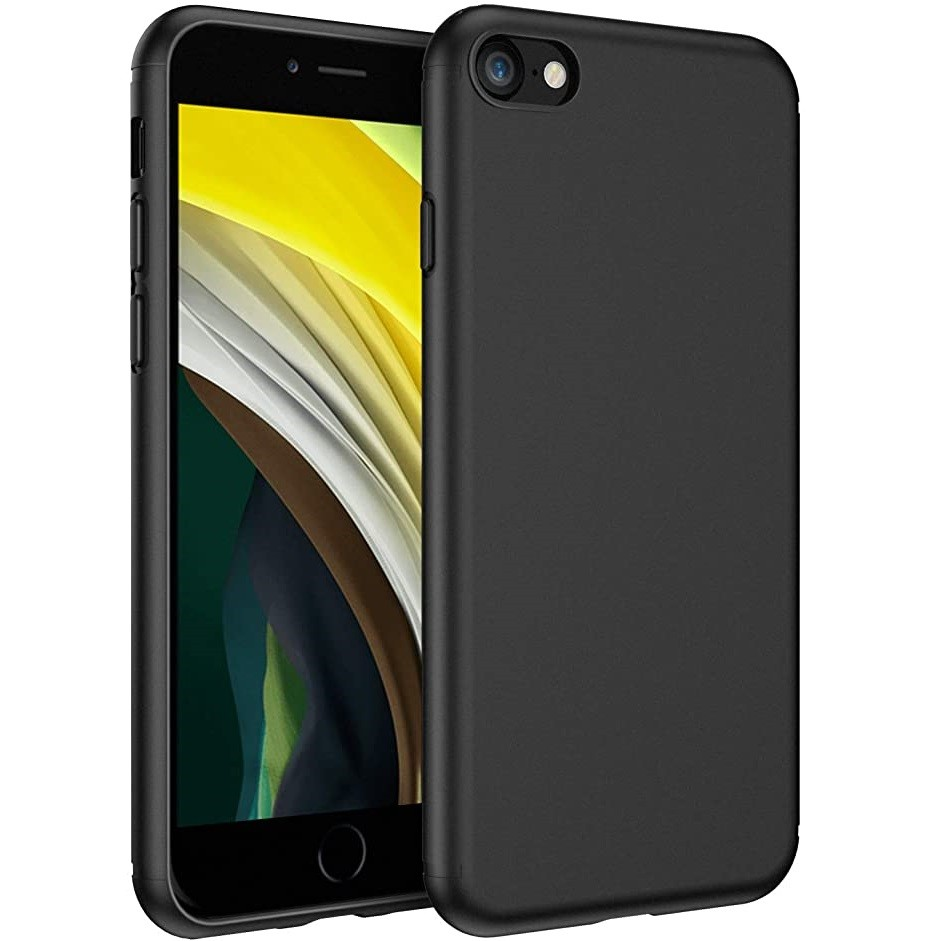 Huawei P40, Szilikon tok, pasztell, fekete (92837)