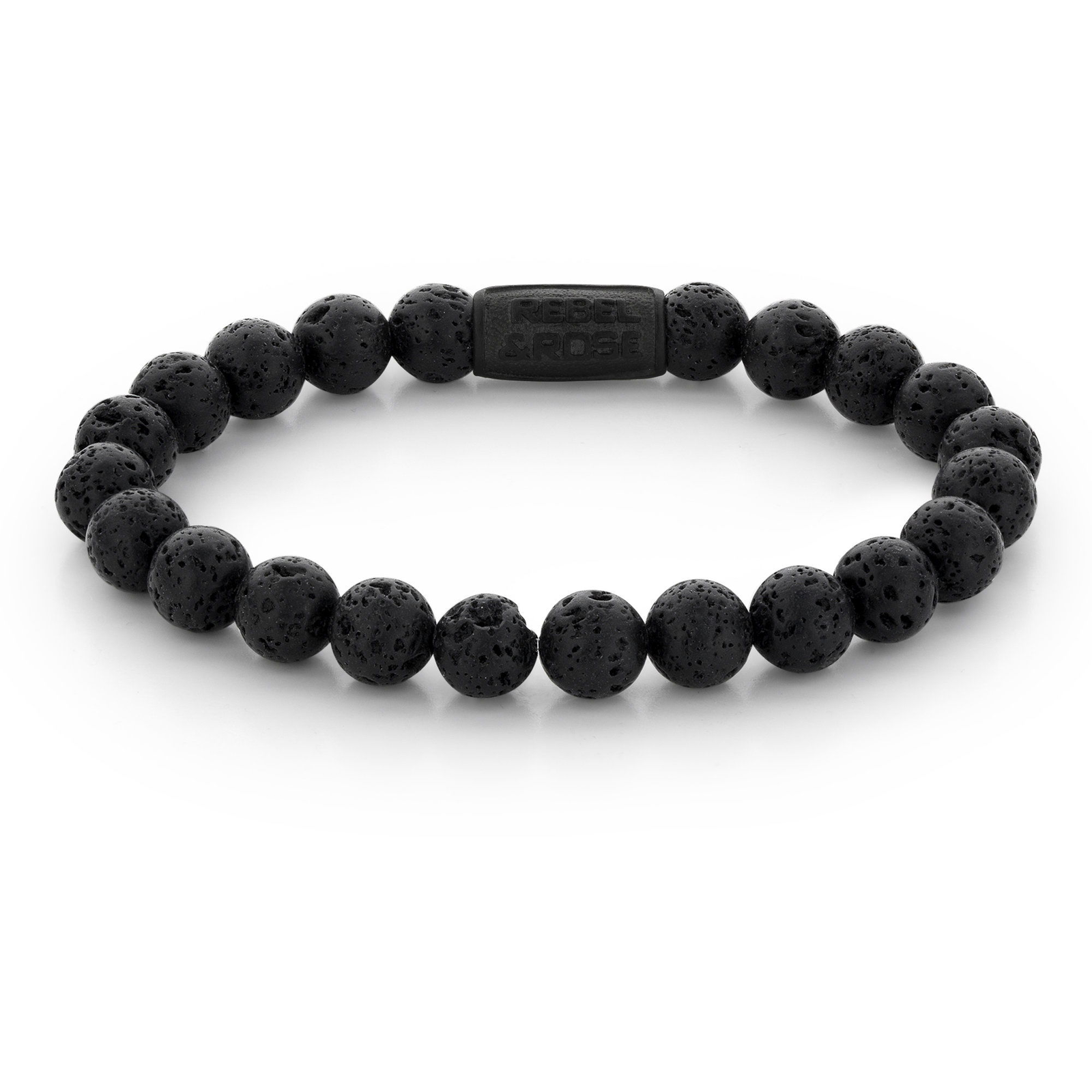 Rebel & Rose Black Moon-All-Black 8 mm RR-80071-B-M karkötő, férfi (8719956865152)