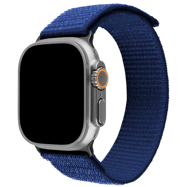 ФИКСИРАНА найлонова спортна каишка за Apple Watch Ultra 49mm, тъмно синя FIXNST2-1029-DBL, 245101, аксесоар за Smartwatch