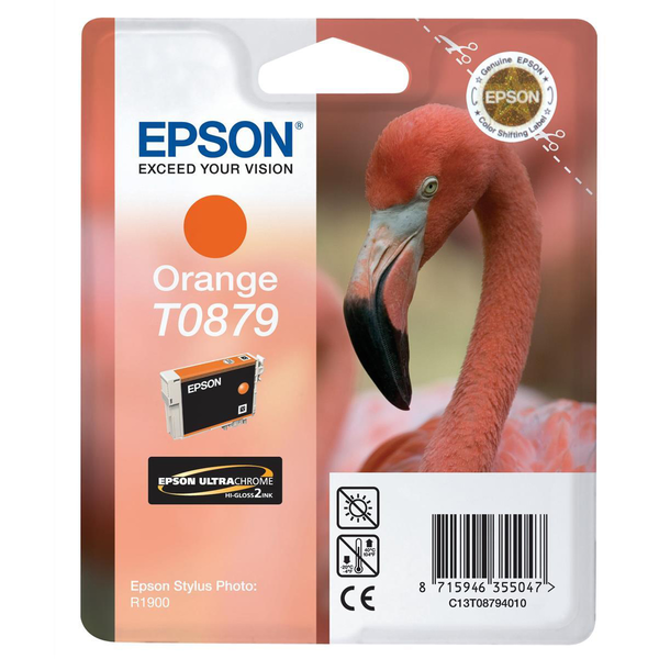 Epson Flamingo T0879 мастилено касета 11,4 мл оранжева оригинална