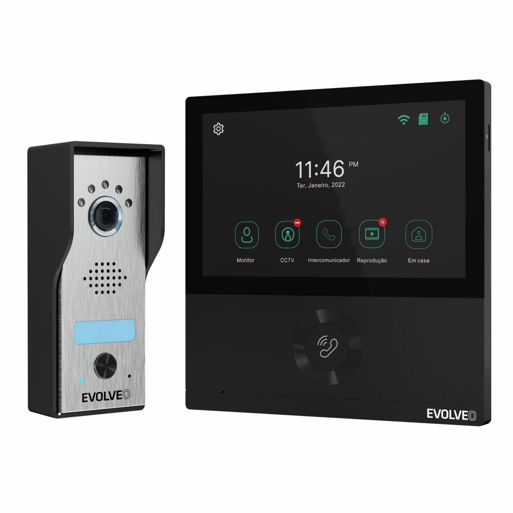 Evolveo DoorPhone AHD7 Okos Videó kaputelefon készlet (Fekete) (DPAHD7-B)