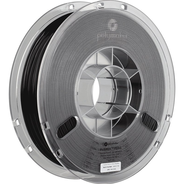Polymaker PB02001 PolyMAX Tough 3D nyomtatószál PETG nagy merevség, hőálló, ütésálló 1.75 mm 750 g Fekete 1 db