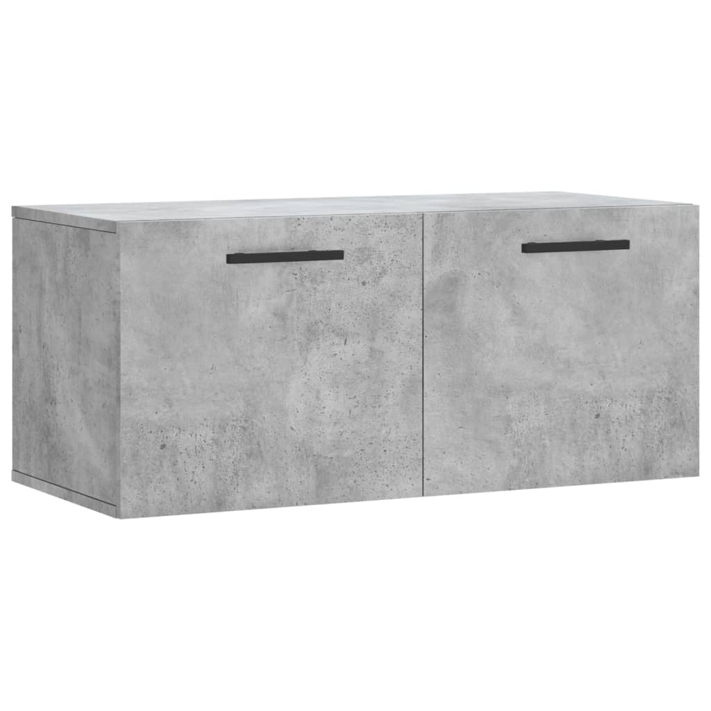 betonszürke műfa faliszekrény 80 x 36,5 x 35 cm (830104)