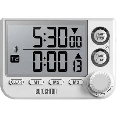 Eurochron EDT 8002 Időzítő Fehér digitális (EC-3509468)