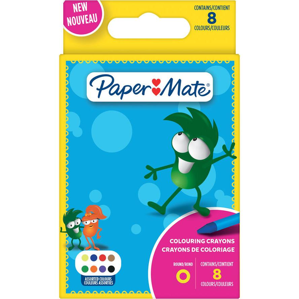 PAPER MATE Wachsmaler Kids Colouring Bunt 8er M Blister