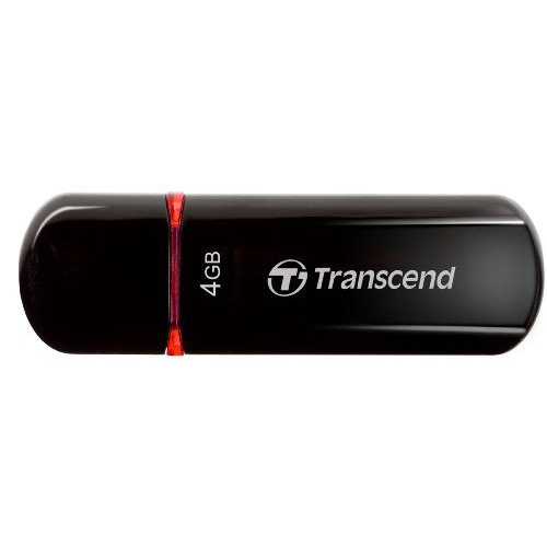 USB памет 4GB Transcend JETFLASH 600, черен / червен, USB 2.0