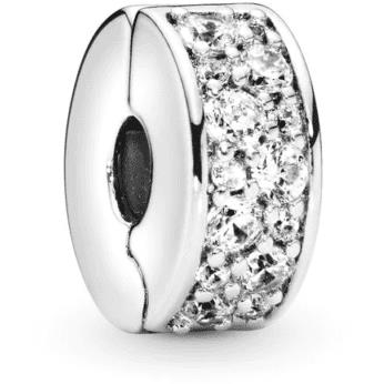 Silver Star fehér díszítő kliszp karkötőhöz - 2 db (6090)