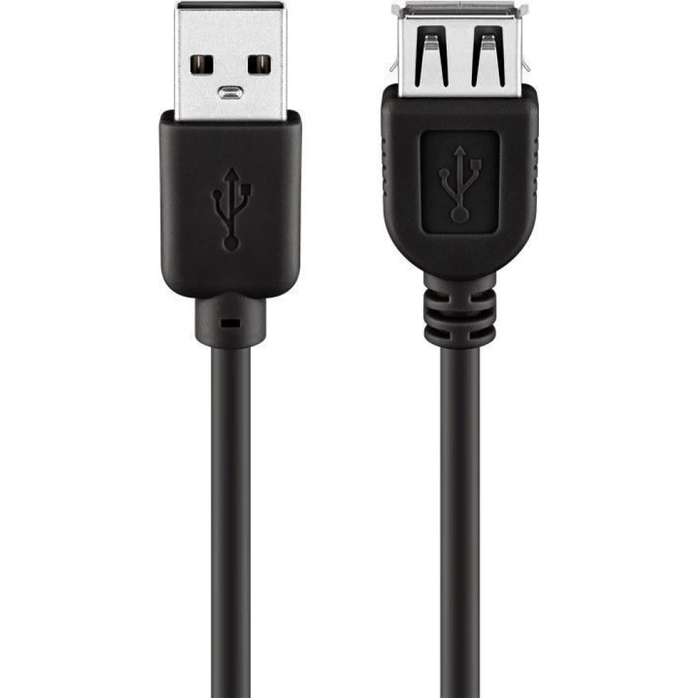 Goobay USB A M/F adatkábel hosszabbító 0,3m, fekete (68622) (go68622)