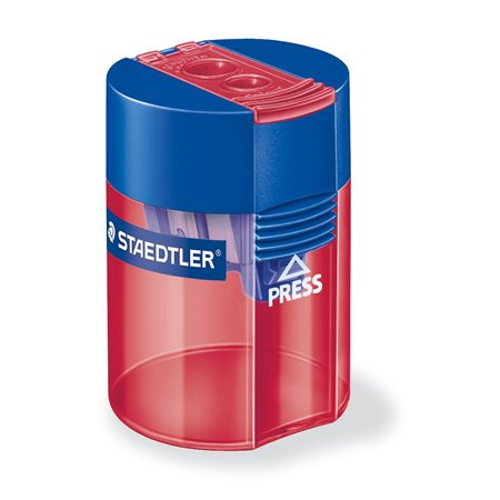 Staedtler Kétlyukú tartályos hegyező - Vegyes szín (512 006)