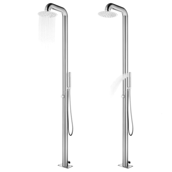 rozsdamentes acél kerti zuhany 225 cm