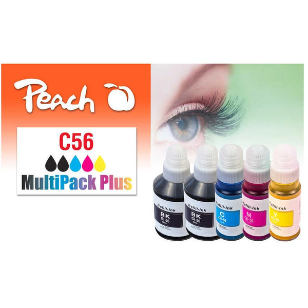 Peach 321698 inktcartridge 5 stuk(s) Compatibel Normaal rendement Zwart, Cyaan, Magenta, Geel