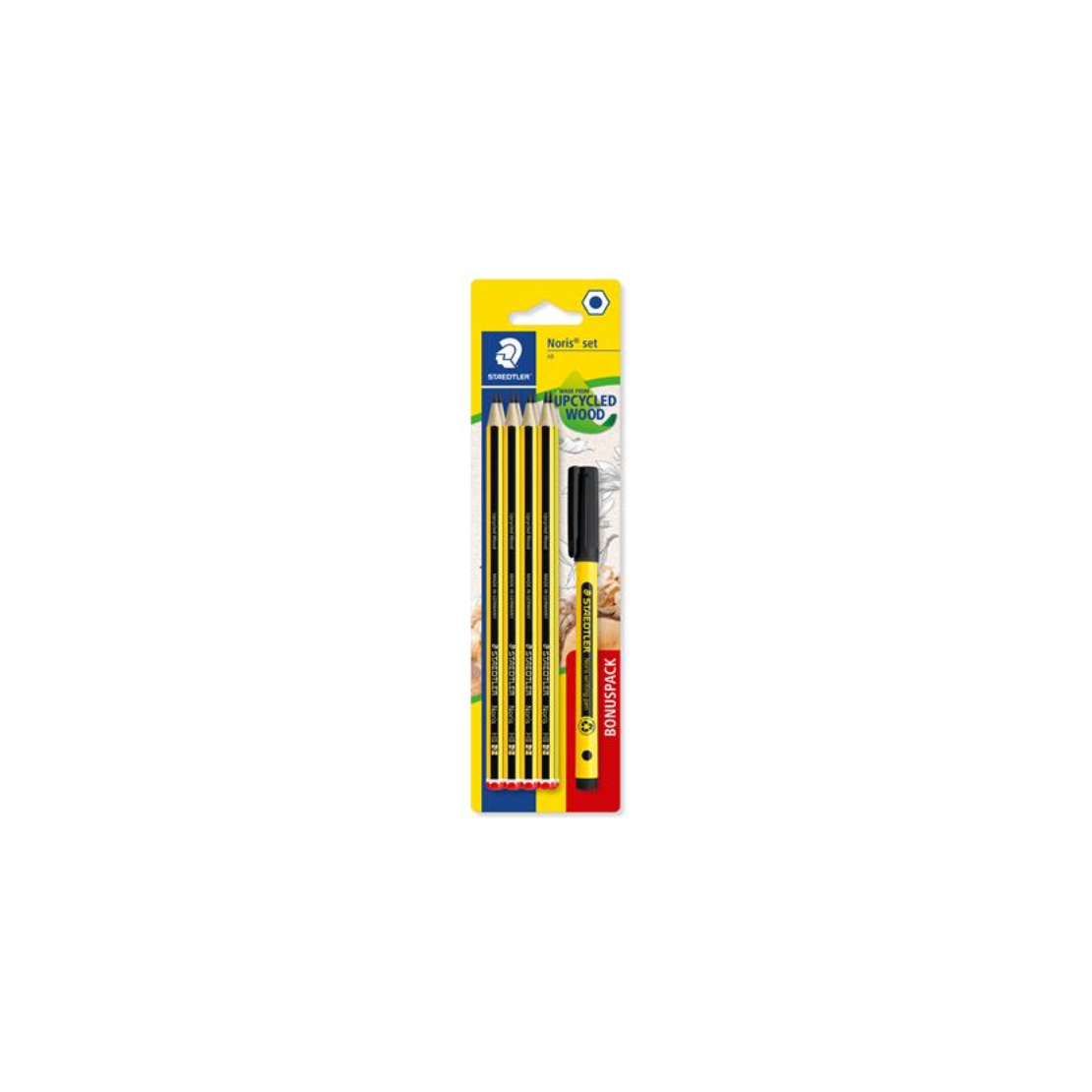 Staedtler Noris® 120 hatszögletű "HB" Grafitceruza készlet tűfilccel (8+1 db / csomag) (120 SBK8P2)