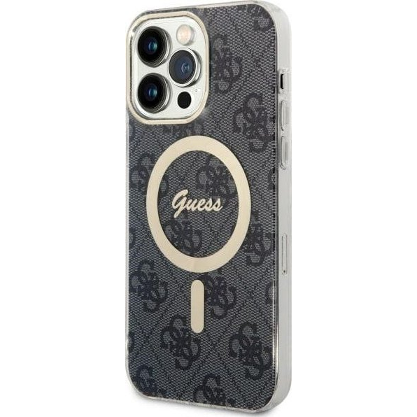 Guess Apple iPhone 14 Pro Max IML Magsafe Hátlapvédő Tok Fekete (GUE002755)