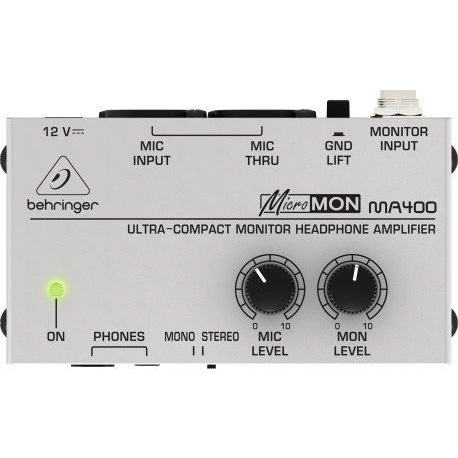 Amplificador De Auriculares Para Monitor Compacto Behringer Ma400