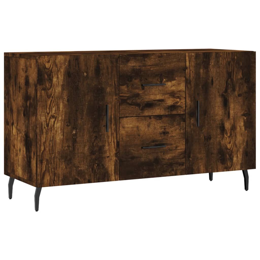 füstös tölgyszínű műfa tálalószekrény 100 x 36 x 90 cm (828193)