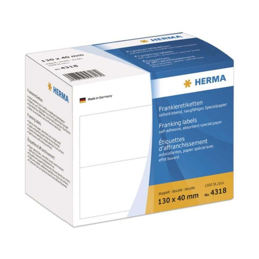 Herma 130x40 mm Címke Frankírozó géphez ( 1000 címke / csomag) (4318)