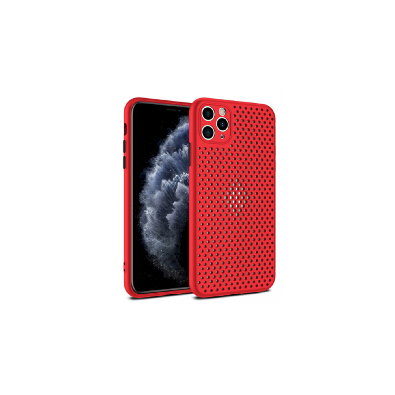 Fusion Breathe Apple iPhone 12/12 Pro Szilikon Tok - Piros (FSN-BR-BC-IPHX12-RE)