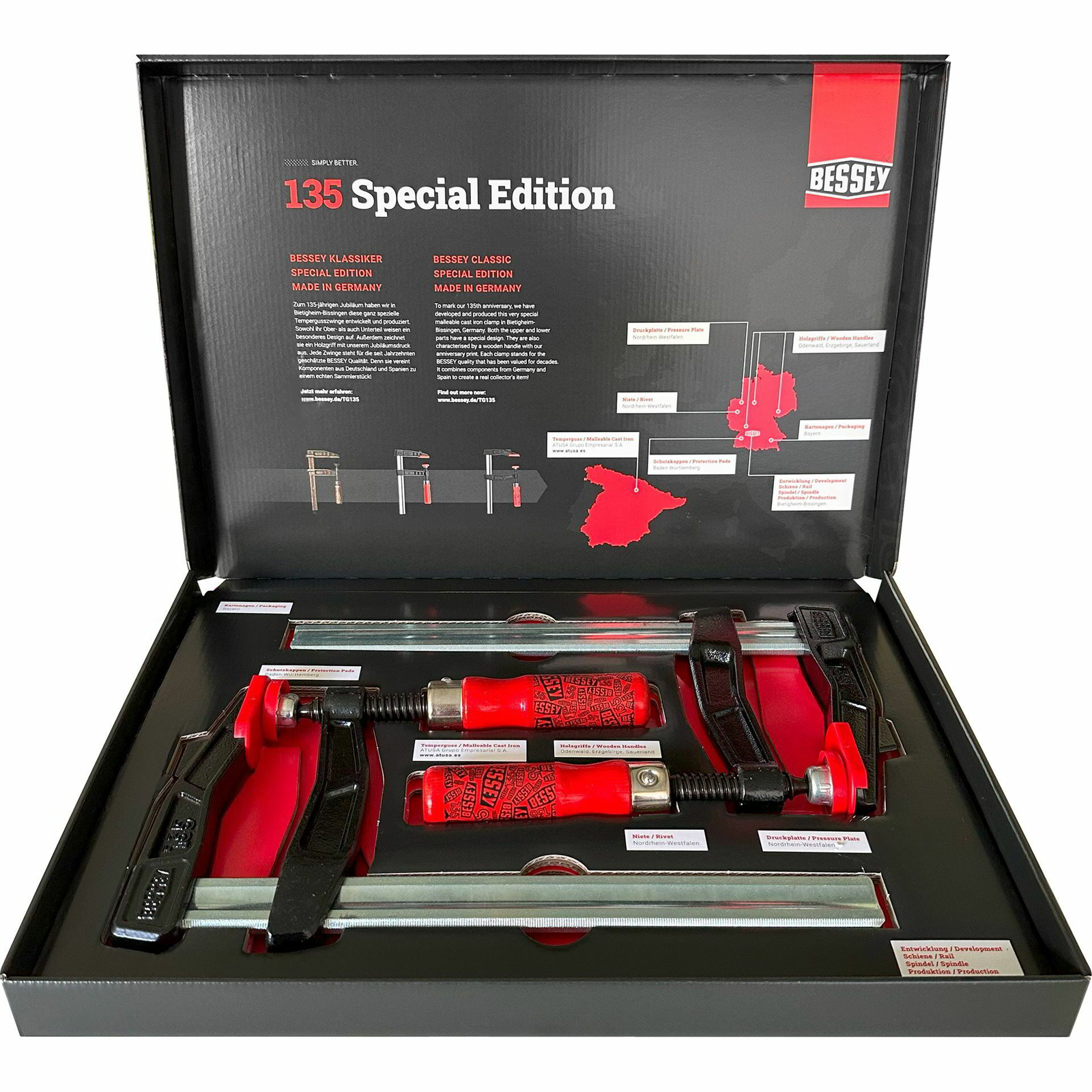 BESSEY TGA25SET-135 Jubileumi szorítókészlet Limitált kiadás (TGA25SET-135)