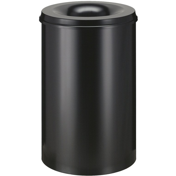 Kosz na śmieci Aptel Fire-retardant waste bin, V-Part, black, powder-coated steel, 110 l, fireproof