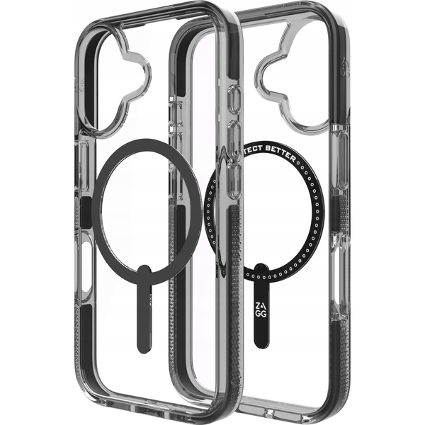 ZAGG Santa Cruz Snap кейс за мобилен телефон 15,5 см (6.1") Калъф Черен, Прозрачен