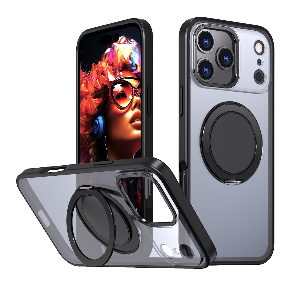 iPhone 17 Pro Max mágneses 360° forgatható tok, Fekete (CEL-MAGRO-IPH17PM-BK)